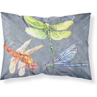"Caroline's Treasures 8878PILLOWCASE Dragonfly Times Three Moisture Wicking Fabric Standard Pillowcase, Large, Multicolor"