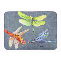 "Caroline's Treasures Dragonfly Times Three Floor Mat, 19"" x 27"", Multicolor"