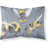 "Caroline's Treasures 8879PILLOWCASE Bee Bees Times Three Moisture Wicking Fabric Standard Pillowcase, Large, Multicolor"