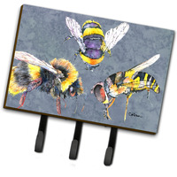 "Caroline's Treasures 8879TH68 Bee Bees times Three Leash or Key Holder, Large, Multicolor"