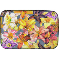 "Caroline's Treasures Day Lillies Dish Drying Mat, 14"" x 21"", Multicolor"