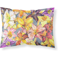 "Caroline's Treasures 8892PILLOWCASE Day Lilies Moisture Wicking Fabric Standard Pillowcase, Large, Multicolor"