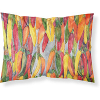 "Caroline's Treasures 8893PILLOWCASE Hot Peppers Moisture Wicking Fabric Standard Pillowcase, Large, Multicolor"