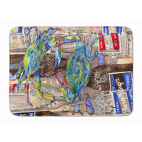 "Caroline's Treasures Blue Crabby Bottles of Barqs Rootbeer Floor Mat, 19"" x 27"", Multicolor"