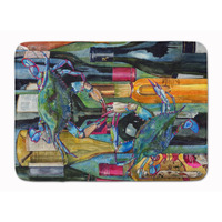 "Caroline's Treasures Blue Crabby Wine Bottles Floor Mat, 19"" x 27"", Multicolor"