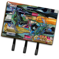 "Caroline's Treasures 8917TH68 Blue Crabby Wine Bottles Leash or Key Holder, Large, Multicolor"