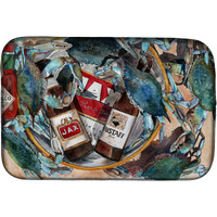"Caroline's Treasures New Orleans Beers And Crabs Dish Drying Mat, 14 X 21, Multicolor"