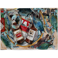 "Caroline's Treasures 8919PLMT New Orleans Beers And Crabs Fabric Placemat, Multicolor"