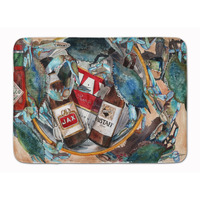 "Caroline's Treasures New Orleans Beers and Crabs Floor Mat, 19"" x 27"", Multicolor"