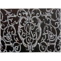 "Caroline's Treasures 8927PLMT Ironwork Fence Fabric Placemat, Multicolor"
