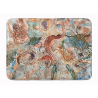 "Caroline's Treasures Crabs, Shrimp and Oysters on the loose Floor Mat, 19"" x 27"", Multicolor"