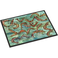 "Caroline's Treasures 8943MAT Catch of Shrimp Indoor or Outdoor Mat, 18 x 27"", Multicolor"