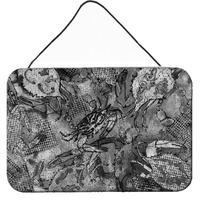 "Caroline's Treasures 8953DS812 Grey Canvas Abstract Crabs Wall or Door Hanging Prints, 8 x 12"", Multicolor"
