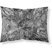 "Caroline's Treasures 8953PILLOWCASE Grey Canvas Abstract Crabs Fabric Standard Pillowcase, Large, Multicolor"