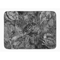 "Caroline's Treasures Grey Canvas Abstract Crabs Floor Mat, 19"" x 27"", Multicolor"