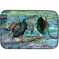 "Caroline's Treasures Watery Teal And Purple Crabs Dish Drying Mat, 14"" x 21"", Multicolor"
