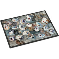 "Caroline's Treasures 8957MAT Bunch of Oysters Indoor or Outdoor Mat, 18 x 27"", Multicolor"