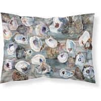 "Caroline's Treasures 8957PILLOWCASE Bunch Of Oysters Fabric Standard Pillowcase, Large, Multicolor"