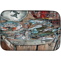 "Caroline's Treasures Basket Full Of Blue Crabs Dish Drying Mat, 14"" x 21"", Multicolor"