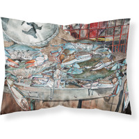 "Caroline's Treasures Basket Full of Blue Crabs Fabric Standard Pillowcase 8961PILLOWCASE, Multicolor"