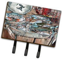 "Caroline's Treasures Basket Full of Blue Crabs Leash or Key Holder 8961TH68, Triple, Multicolor"