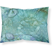 "Caroline's Treasures "" Abstract Crabs and Oysters"" Printed, Polyester Envelope Closure pillowcase, Standard, Multicolor"