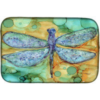 "Caroline's Treasures Abstract Dragonfly Dish Drying Mat, 14 x 21, Multicolor"