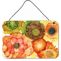 "Caroline's Treasures Abstract Flowers Blossoms Wall or Door Hanging Prints 8970DS812, 8""H x 12""W, Multicolor"