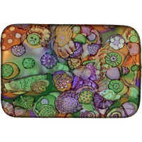 "Caroline's Treasures Abstract In Purple Green And Orange Dish Drying Mat, 14"" x 21"", Multicolor"
