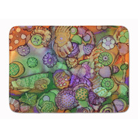 "Caroline's Treasures Abstract in Purple Green and Orange Floor Mat, 19"" x 27"", Multicolor"