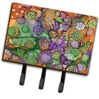 "Caroline's Treasures Abstract in Purple Green and Orange Leash or Key Holder 8971TH68, Triple, Multicolor"