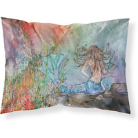 "Caroline's Treasures Brunette Mermaid Water Fantasy Fabric Standard Pillowcase 8972PILLOWCASE, Multicolor"
