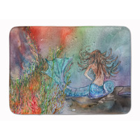 "Caroline's Treasures Brunette Mermaid Water Fantasy Floor Mat, 19"" x 27"", Multicolor"