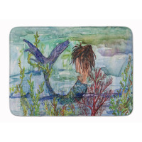 "Caroline's Treasures Brunette Mermaid Coral Fantasy Floor Mat, 19"" x 27"", Multicolor"