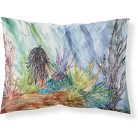 "Caroline's Treasures Black Haired Mermaid Water Fantasy Fabric Standard Pillowcase 8974PILLOWCASE, Multicolor"