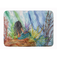 "Caroline's Treasures Black Haired Mermaid Water Fantasy Floor Mat, 19"" x 27"", Multicolor"