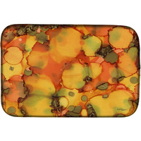 "Caroline's Treasures Abstract In Orange And Greens Dish Drying Mat, 14"" x 21"", Multicolor"