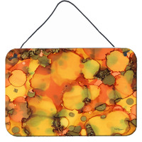 "Caroline's Treasures Abstract in Orange and Greens Wall or Door Hanging Prints 8976DS812, 8""H x 12""W, Multicolor"