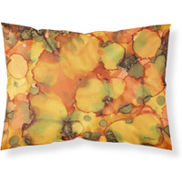 "Caroline's Treasures Abstract in Orange and Greens Fabric Standard Pillowcase 8976PILLOWCASE, Multicolor"