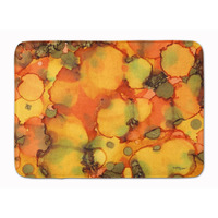 "Caroline's Treasures Abstract in Orange and Greens Floor Mat, 19"" x 27"", Multicolor"