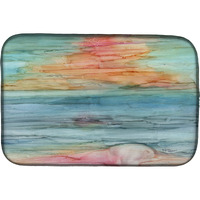 "Caroline's Treasures Abstract Rainbow Dish Drying Mat, 14"" x 21"", Multicolor"