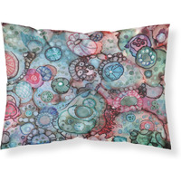 "Caroline's Treasures Abstract in Reds and Blues Fabric Standard Pillowcase 8982PILLOWCASE, Multicolor"