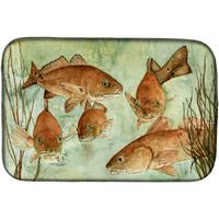 "Caroline's Treasures Fish Swim Dish Drying Mat, 14"" x 21"", Multicolor"