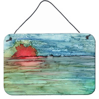 "Caroline's Treasures Abstract Sunset on the Water Wall or Door Hanging Prints 8984DS812, 8""H x 12""W, Multicolor"