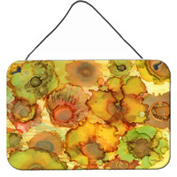 "Caroline's Treasures Abstract Flowers in Yellows and Oranges Wall or Door Hanging Prints 8986DS812, 8""H x 12""W, Multicolor"