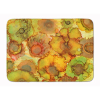"Caroline's Treasures Abstract Flowers in Yellows and Oranges Floor Mat, 19"" x 27"", Multicolor"