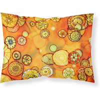 "Caroline's Treasures Abstract Flowers in Oranges and Yellows Fabric Standard Pillowcase 8987PILLOWCASE, Multicolor"