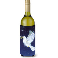 "Caroline's Treasures Peace Dove with The Olive Branch Wine Bottle Koozie Hugger, 750ml, Multicolor"