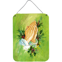 "Caroline's Treasures Praying Holly Leaves Wall or Door Hanging Prints AAH5985DS1216, 16HX12W, Multicolor"