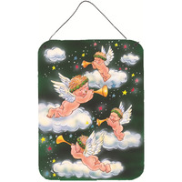 "Caroline's Treasures Angels on Green Wall or Door Hanging Prints AAH7253DS1216, 16""H x 12""W, Multicolor"